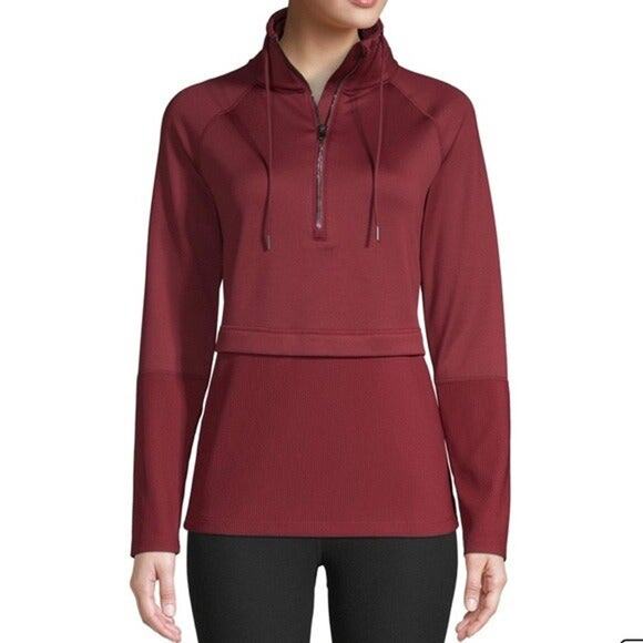 AVIA 1/2 zip pullover sweatshirt Size Small in Red Balm - Picture 1 of 5